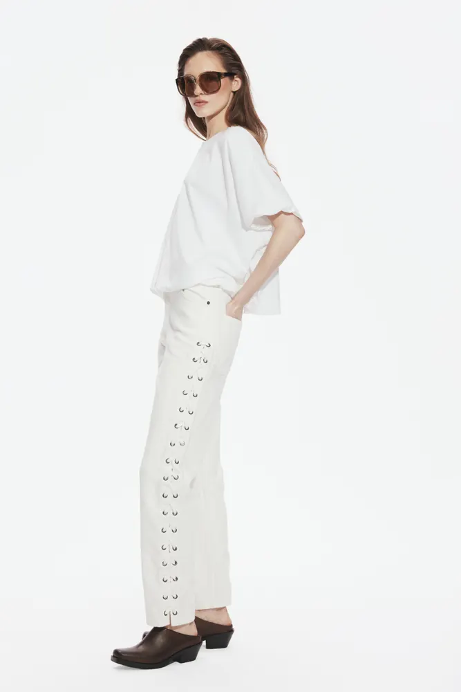 Spodnie ze sznurowaniem off-white denim 3