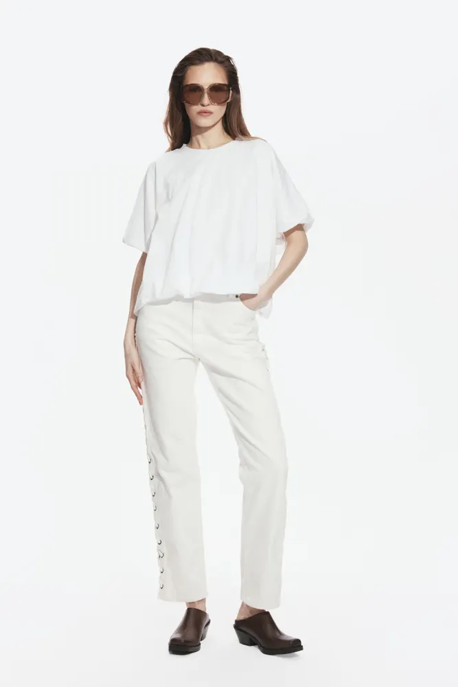 Spodnie ze sznurowaniem off-white denim 4