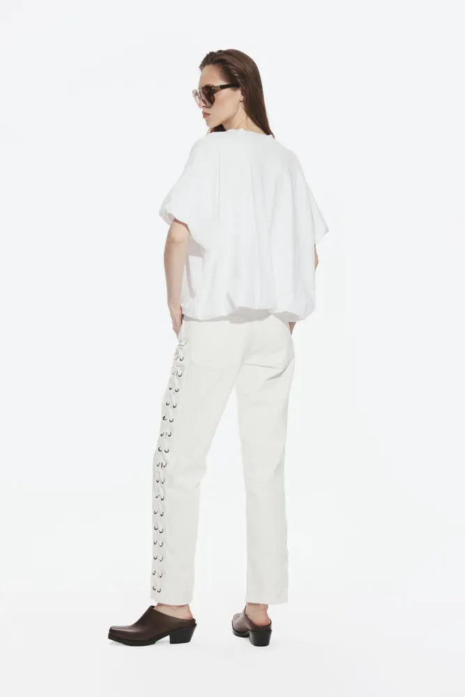 Spodnie ze sznurowaniem off-white denim 5